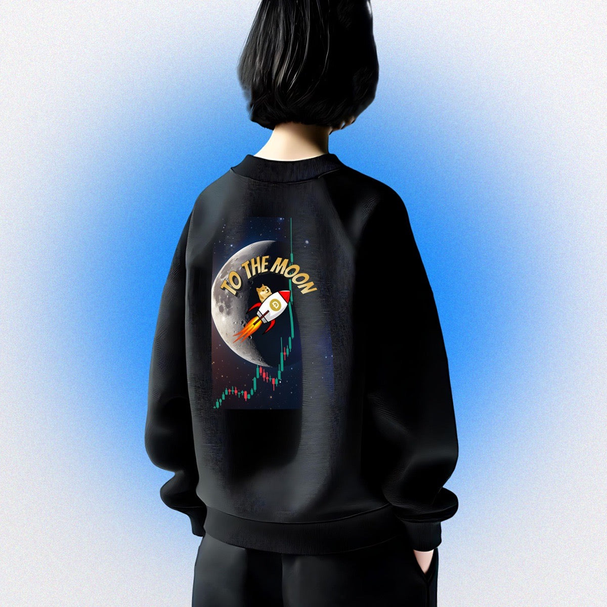 Basic unisex sweater "To the Moon" V3