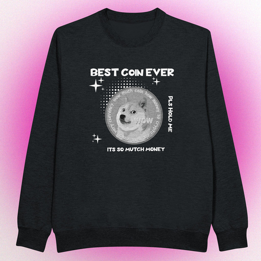 Premium sweater Dogecoin "BEST COIN EVER" Unisex