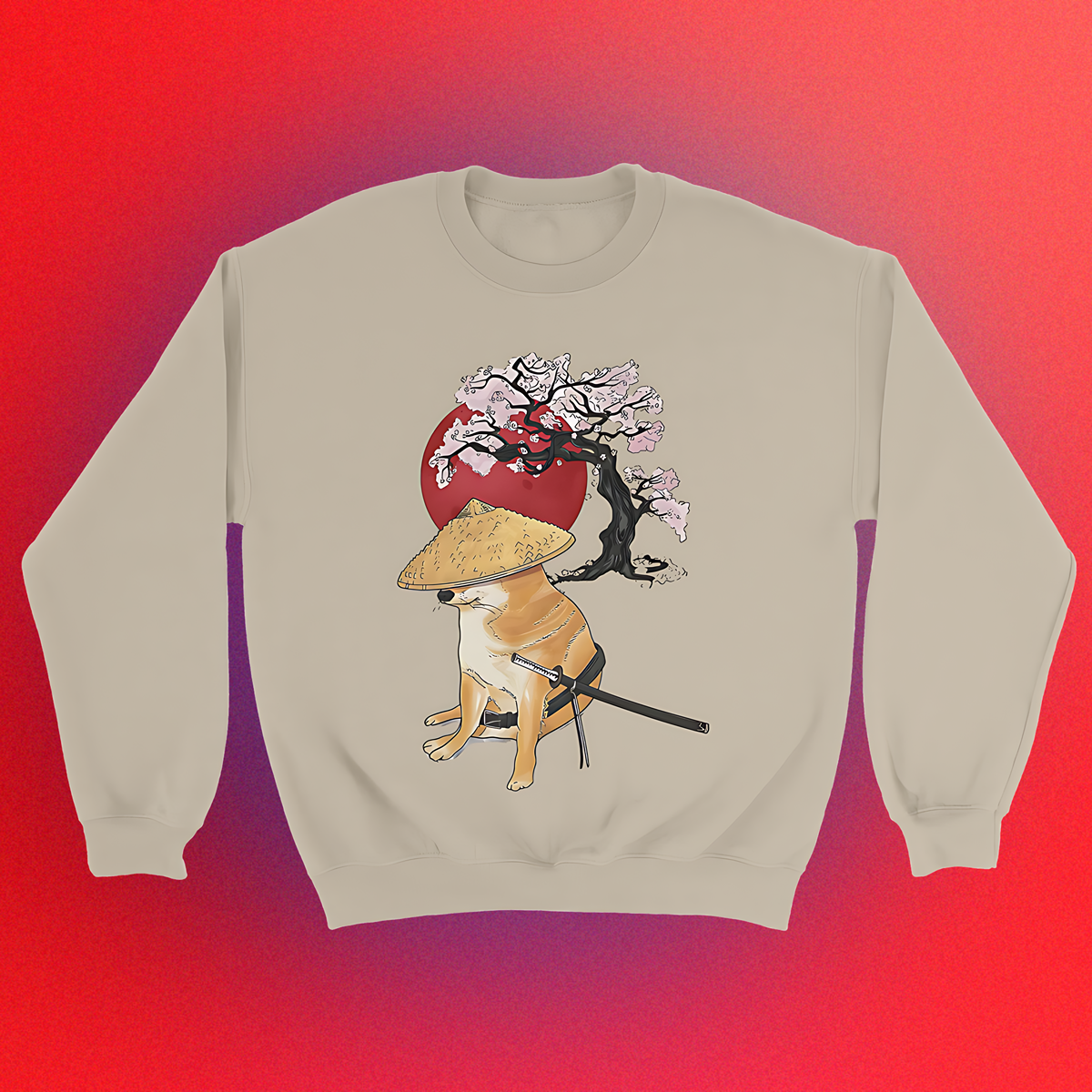 Basic sweater "Doge Samurai" unisex