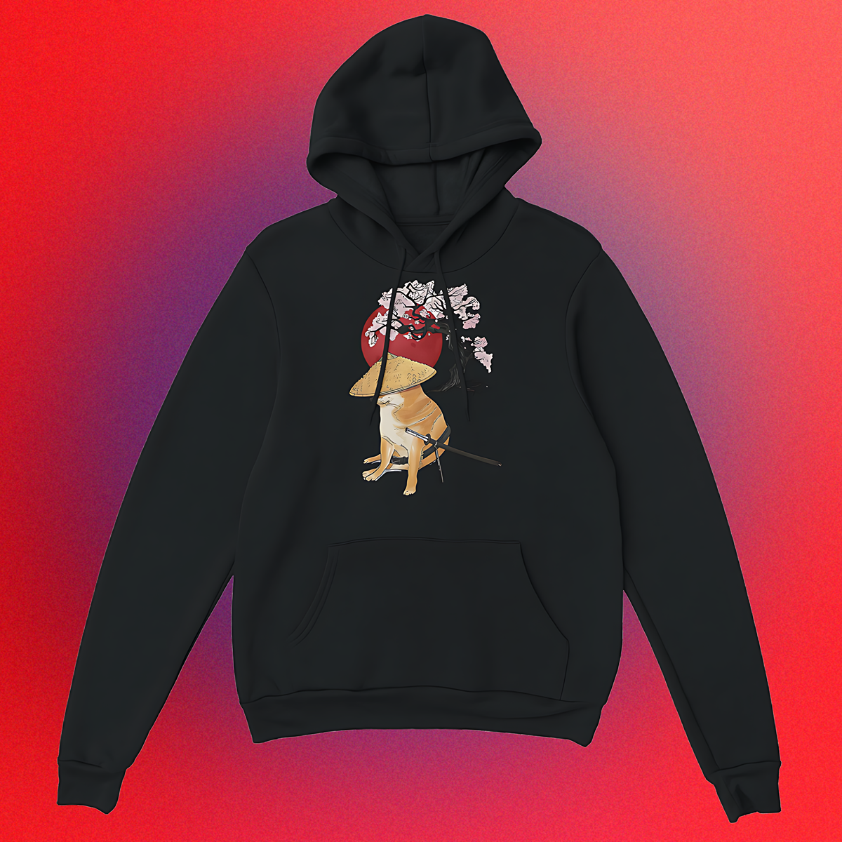 Hoodie "Doge Samurai" Unisex