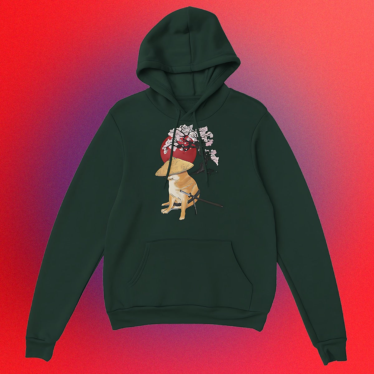 Hoodie "Doge Samurai" Unisex