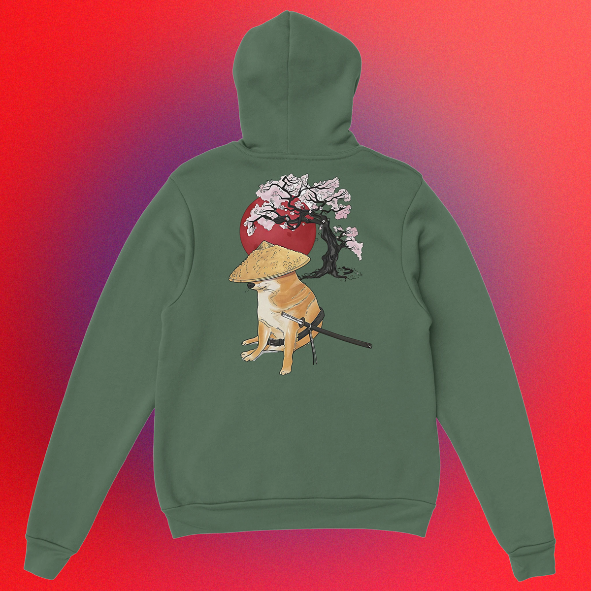 Hoodie "Doge Samurai" Unisex