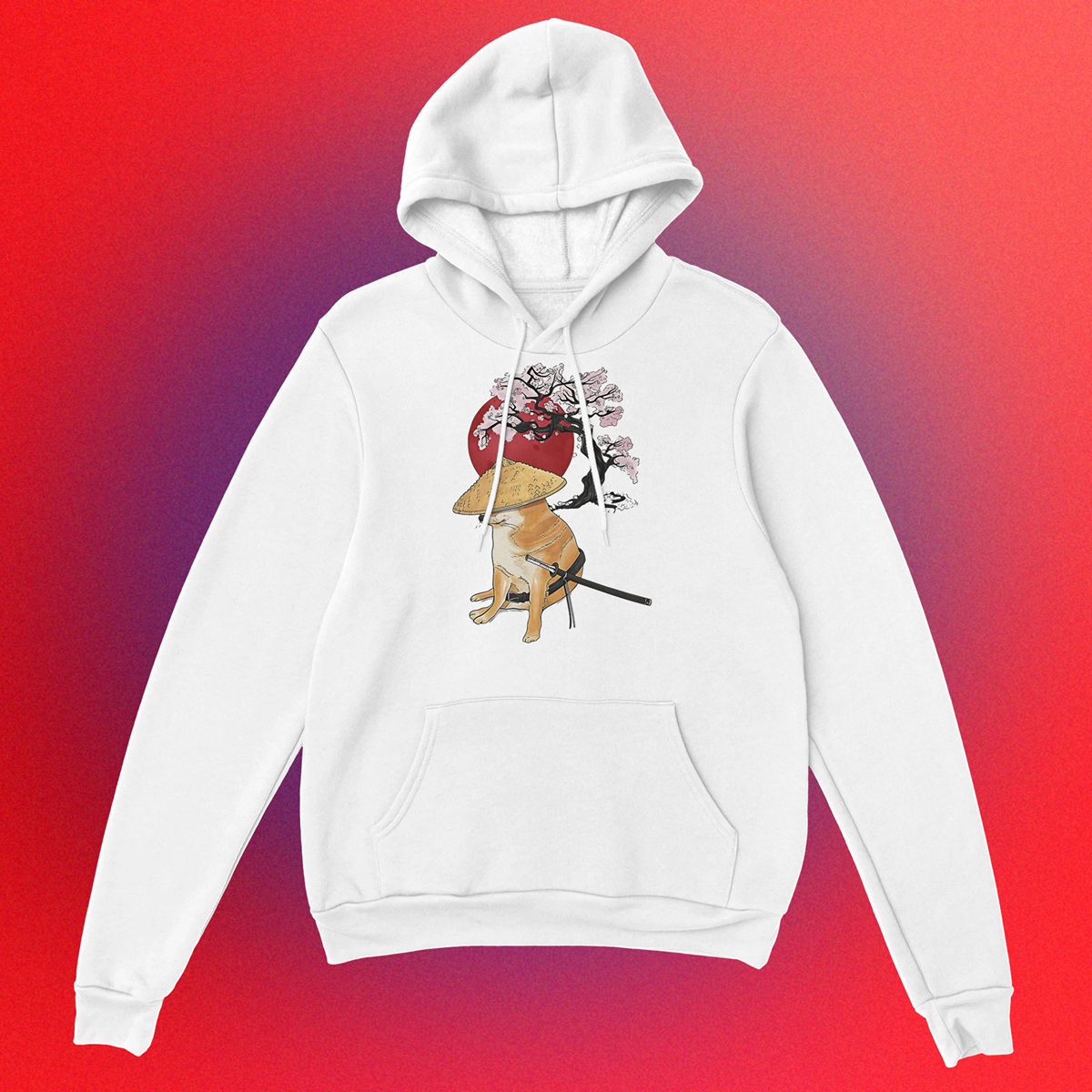 Hoodie "Doge Samurai" Unisex