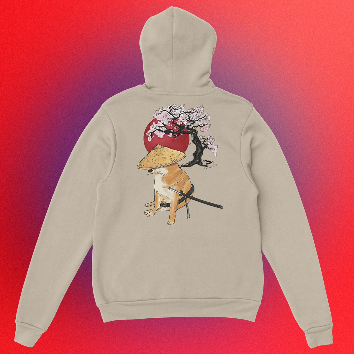 Hoodie "Doge Samurai" Unisex