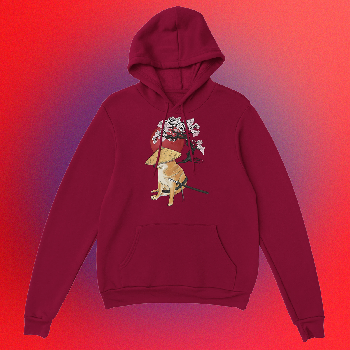 Hoodie "Doge Samurai" Unisex