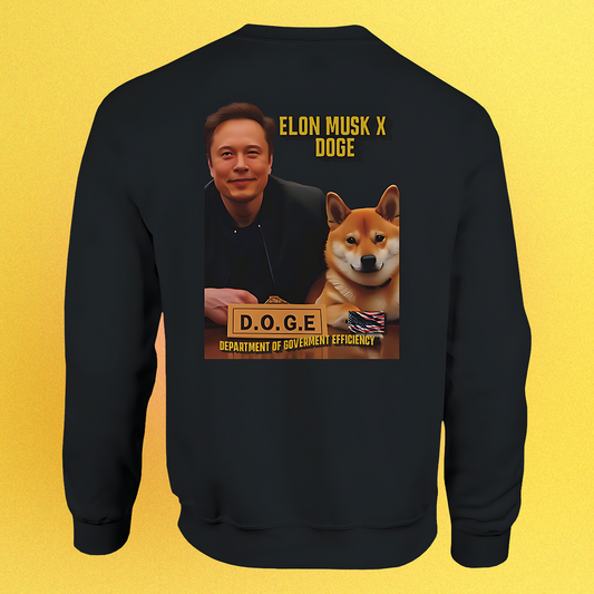 Basic unisex sweater DOGE "Elon Musk x Doge"