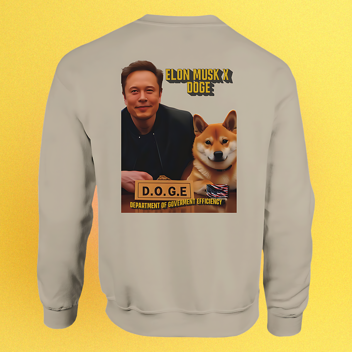 Basic unisex sweater DOGE "Elon Musk x Doge"