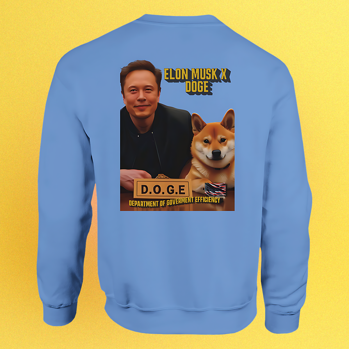 Basic unisex sweater DOGE "Elon Musk x Doge"