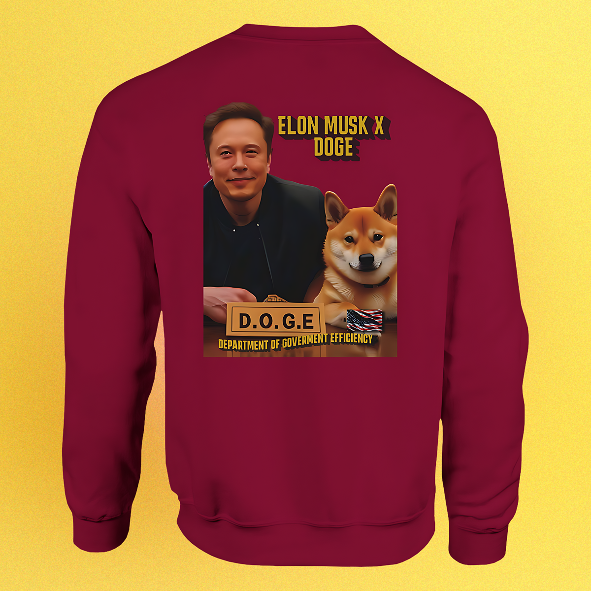 Basic unisex sweater DOGE "Elon Musk x Doge"