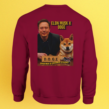 Basic unisex sweater DOGE "Elon Musk x Doge"