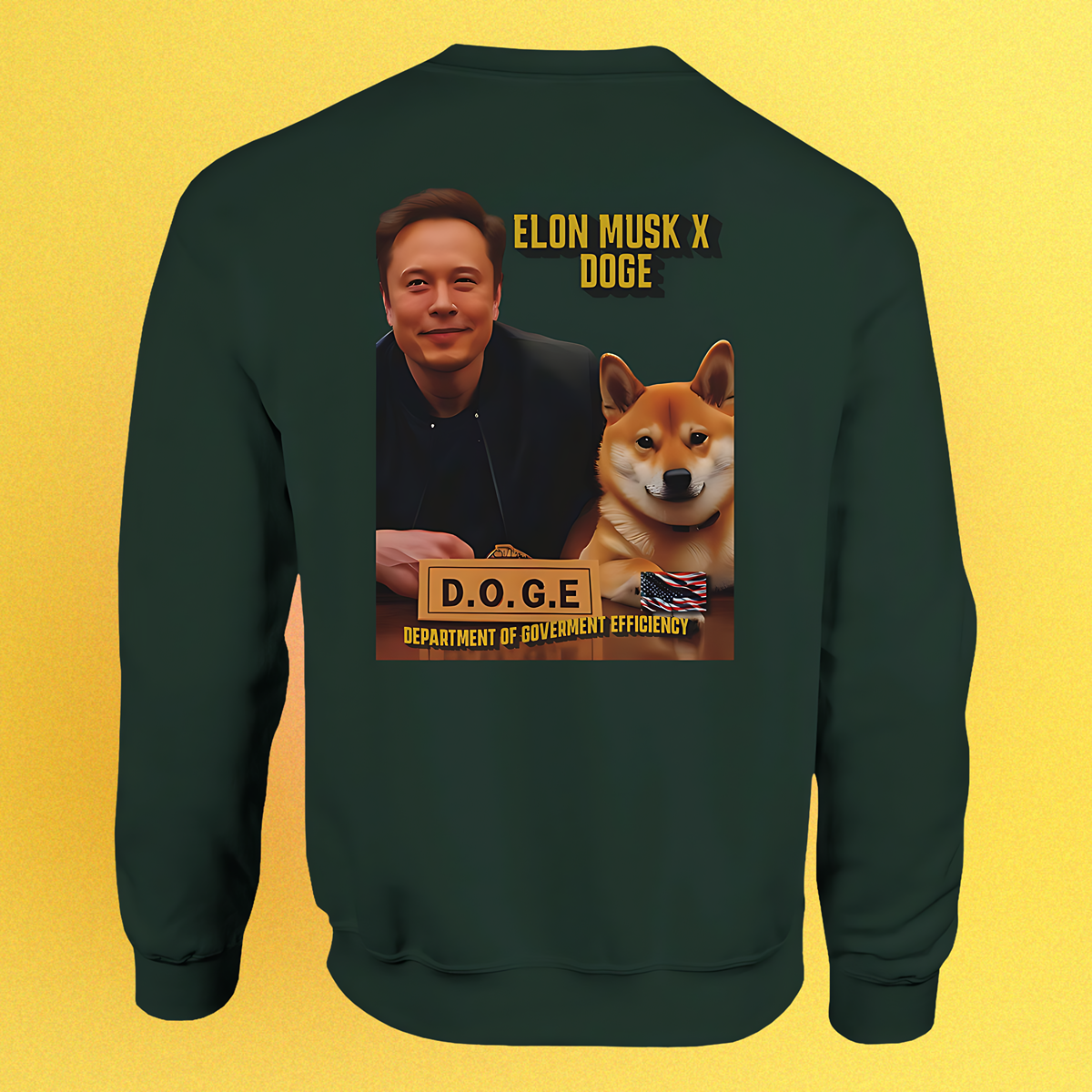 Basic unisex sweater DOGE "Elon Musk x Doge"