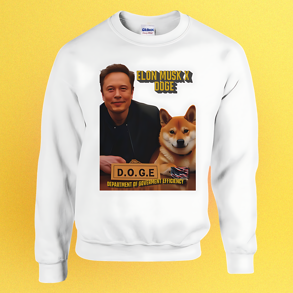 Basic unisex sweater DOGE "Elon Musk x Doge"