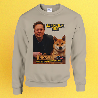 Basic unisex sweater DOGE "Elon Musk x Doge"