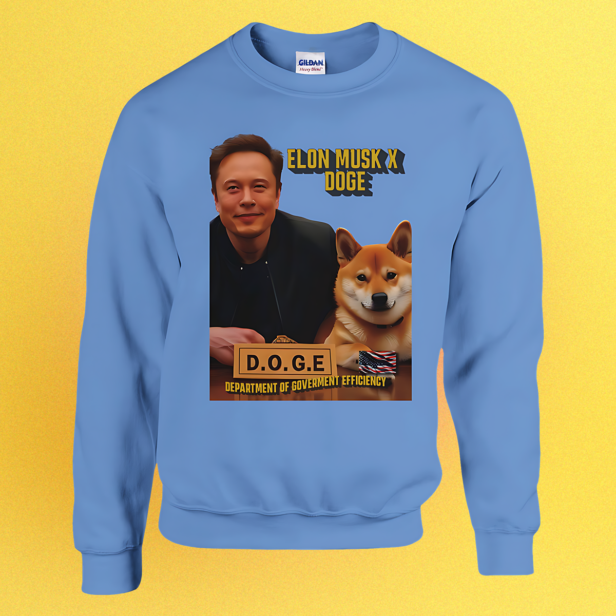 Basic unisex sweater DOGE "Elon Musk x Doge"
